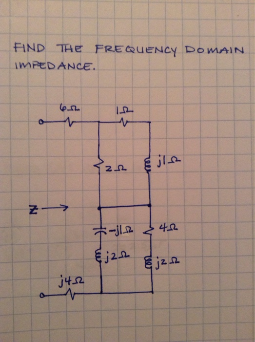 Solved Find the frequency domain impedance.