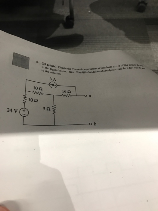 Solved Obtain The Thevenin Equivalent At Terminals A - B Of | Chegg.com