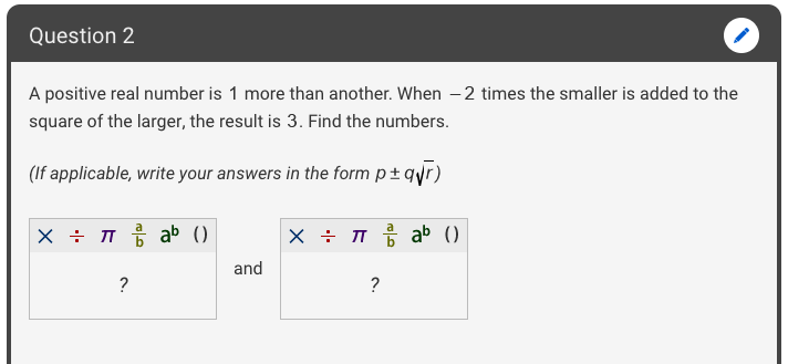 solved-question-2-a-positive-real-number-is-1-more-than-chegg