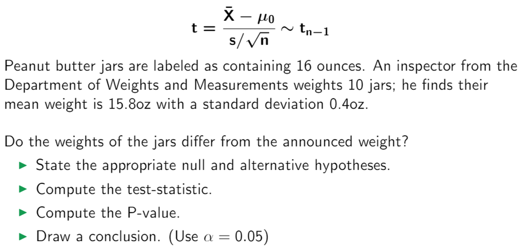 Solved Peanut butter jars are labeled as containing 16