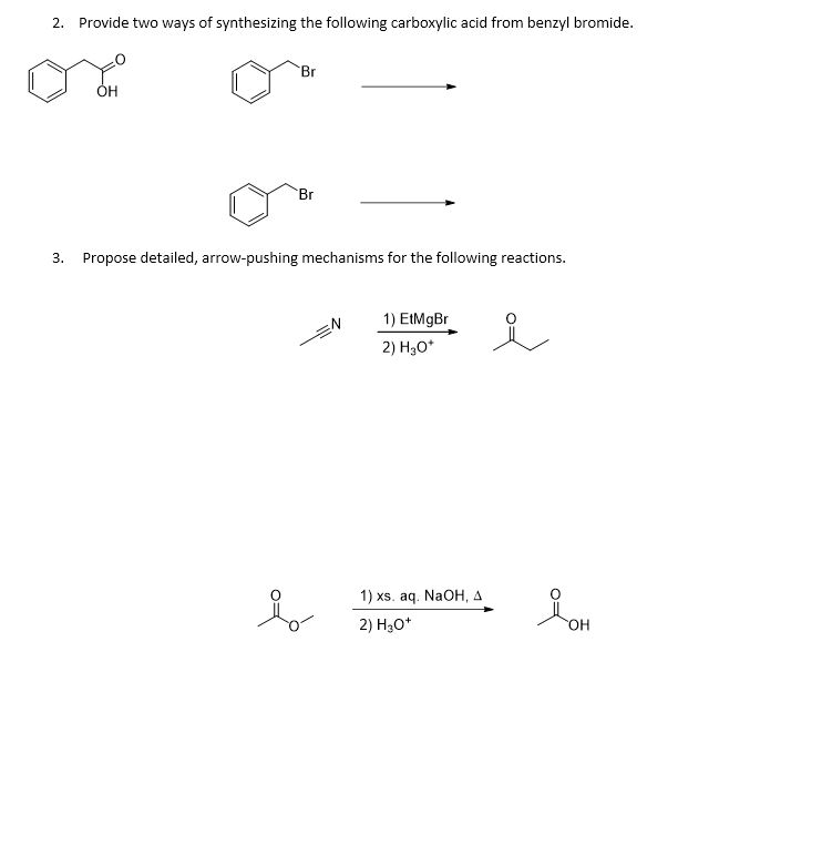 Solved 2. Provide two ways of synthesizing the following | Chegg.com