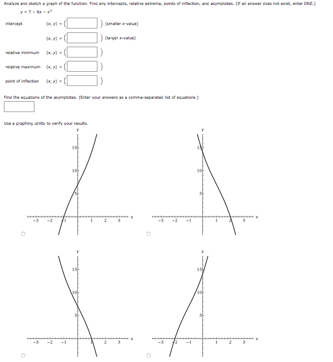 Solved Analyze and sketch a graph of the function. Find any | Chegg.com