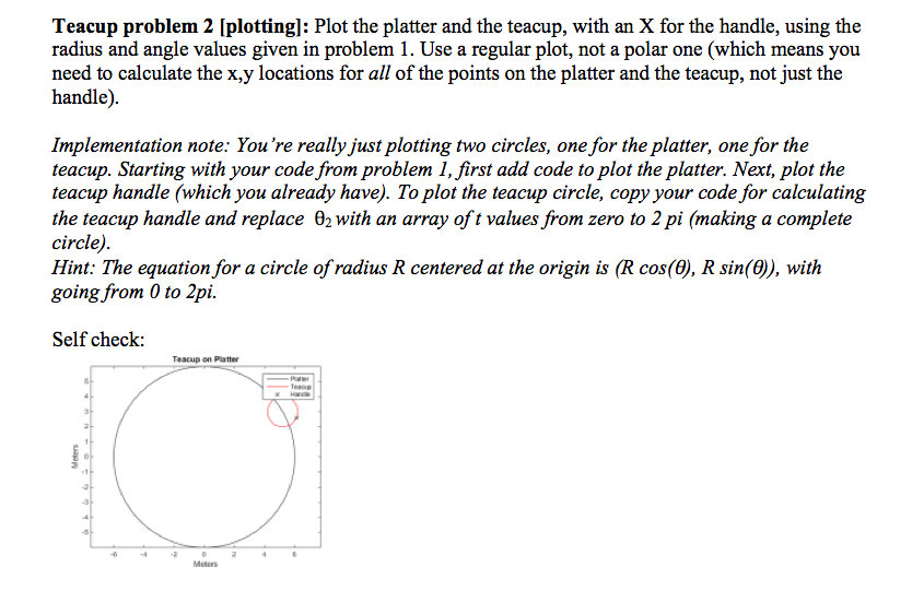 Help plz. I don't know how to plot the circles in | Chegg.com