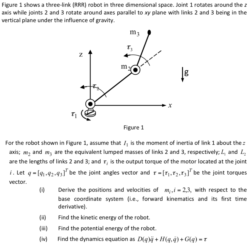 Figure 1 shows a three-link (RRR) robot in three | Chegg.com