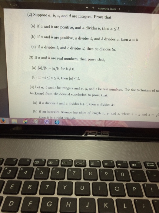 Solved Suppose A, B, C, And D Are Integers. Prove That If A | Chegg.com