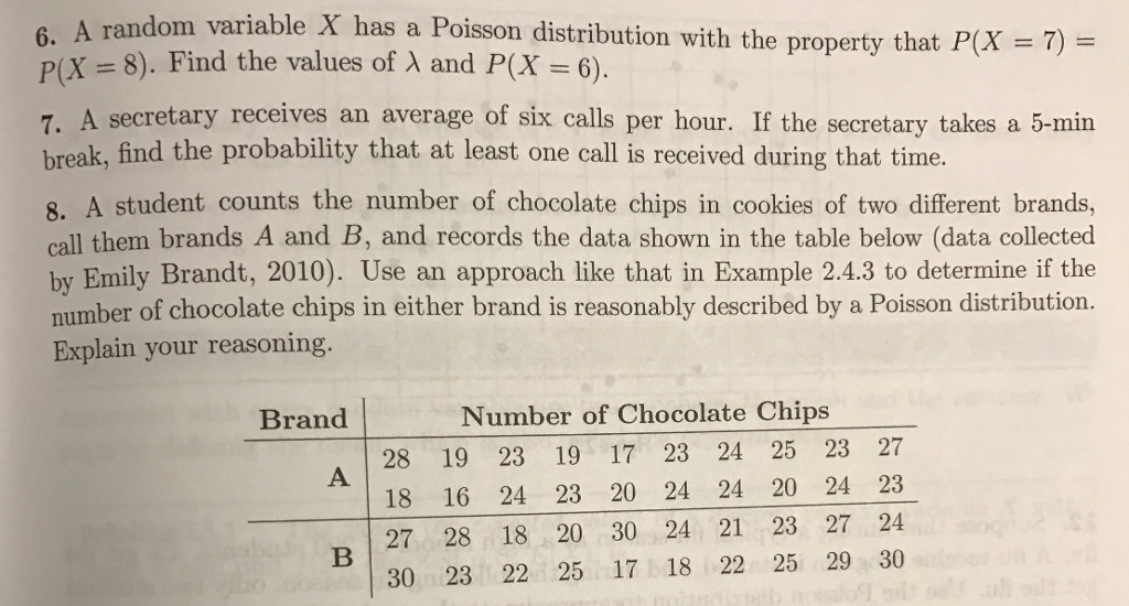 Solved A Random Variable X Has A Poisson Distribution With 6143