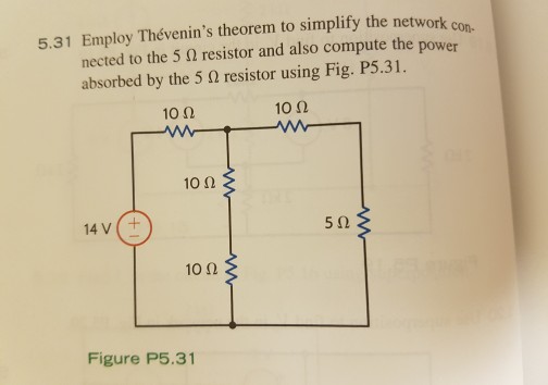 Solved Employ Thevenin's theorem to simplify the network | Chegg.com