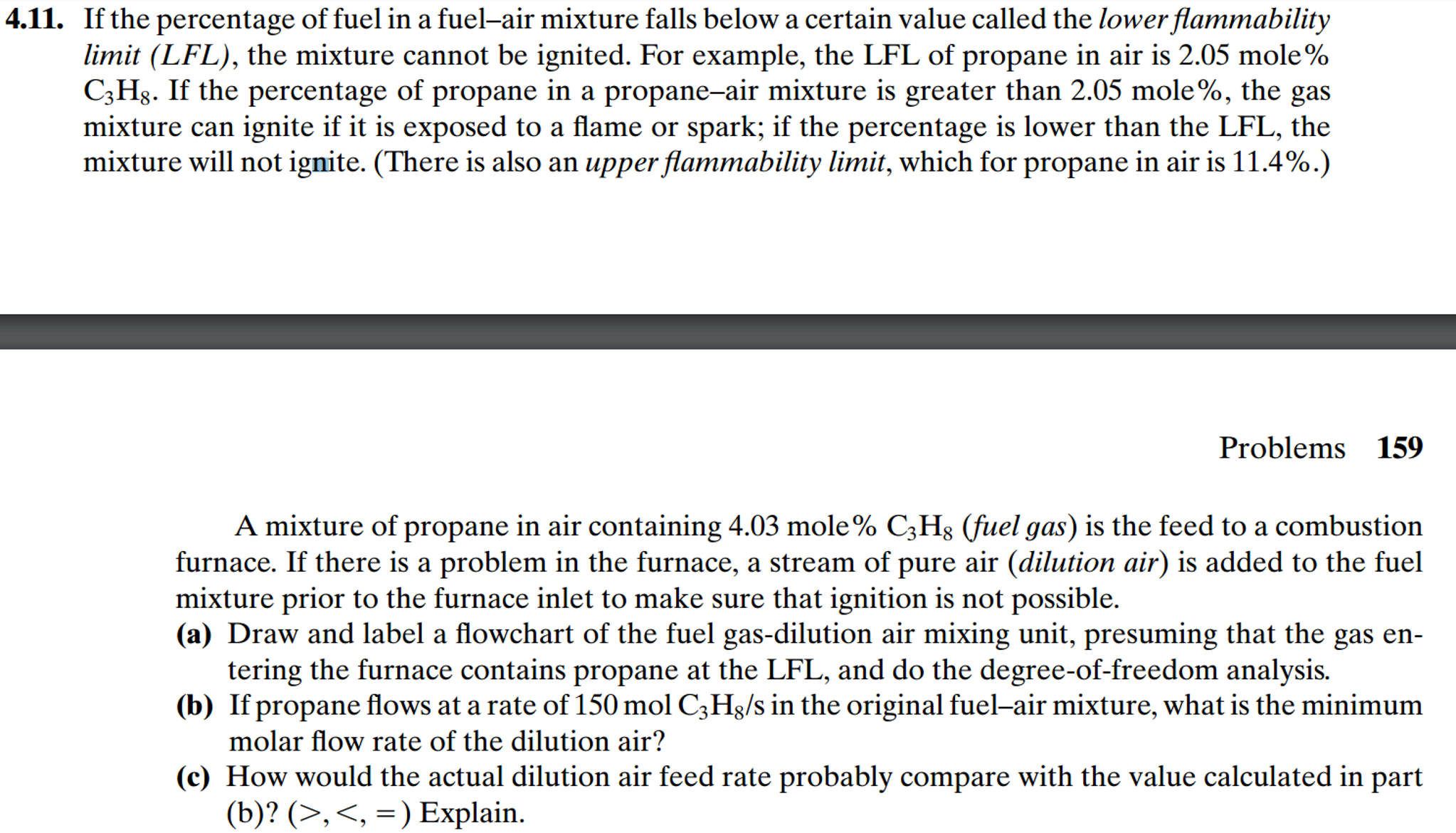 Solved If the percentage of fuel in a fuelair mixture falls
