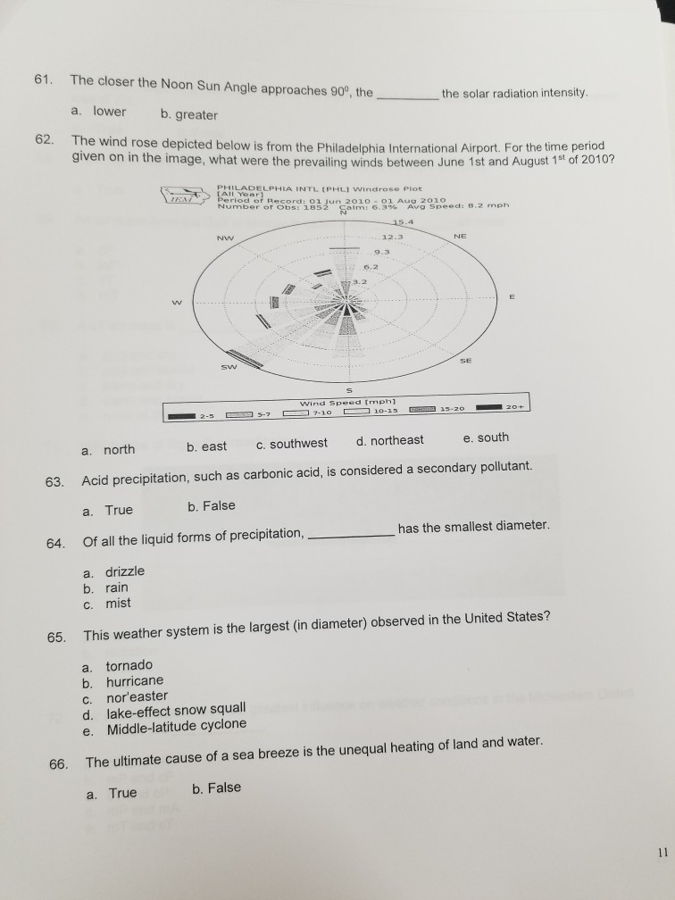Solved 78. Usually fronts produce several hours of