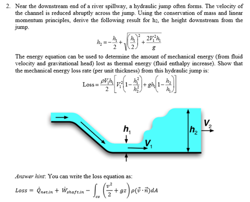 Solved Near the downstream end of a river spillway, a | Chegg.com