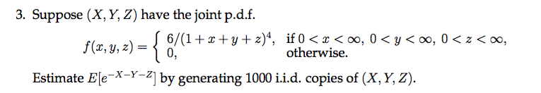 Solved 3. Suppose (X, Y, Z) have the joint p.d.f. viia. | Chegg.com