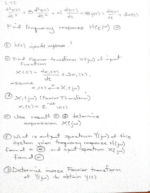 Solved Lti D^3 Y(t) Dt^3 + 8 D^2 Y(t) Dt^2 + 2 Dy(t) Dt + 