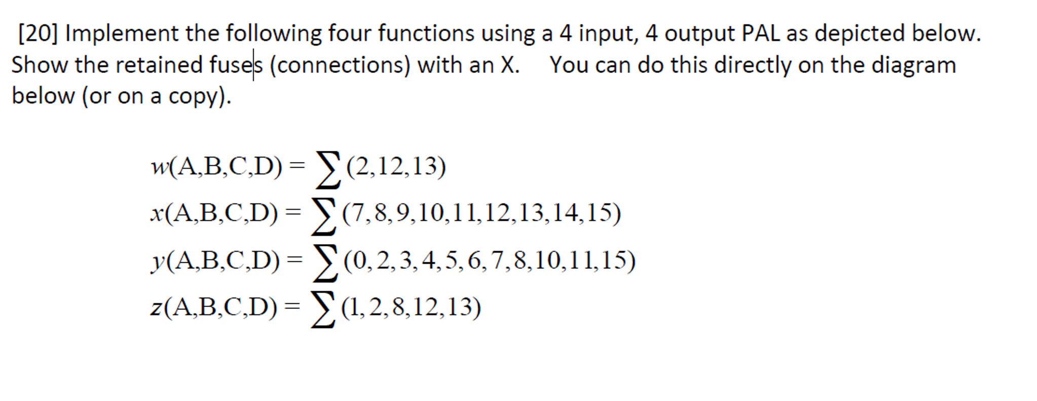 Solved Implement the following four functions using a 4 | Chegg.com