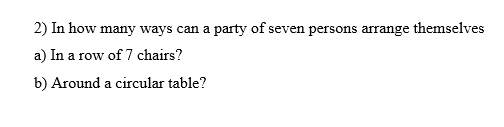 Solved In How Many Ways Can A Party Of Seven Persons Arrange | Chegg.com