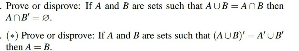 Solved Prove Or Disprove: If A And B Are Sets Such That A | Chegg.com