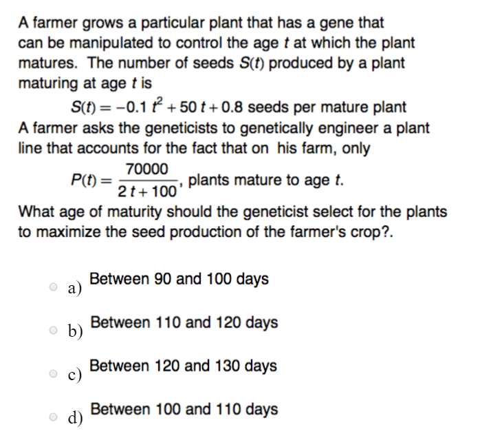 Solved A Farmer Grows A Particular Plant That Has A Gene | Chegg.com