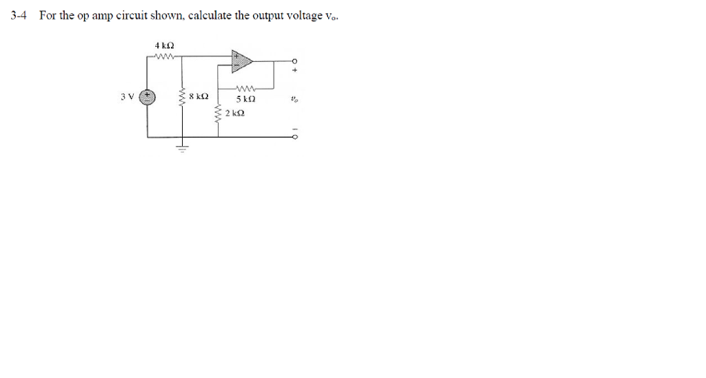 Solved For the op amp circuit shown, calculate the output