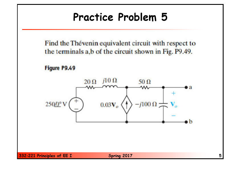 Solved Find The Thevenin Equivalent Circuit With Respect To | Chegg.com