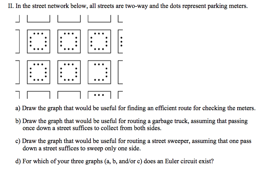 Solved In The Street Network Below, All Streets Are Two-way | Chegg.com