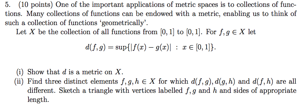 solved-one-of-the-important-applications-of-metric-spaces-is-chegg