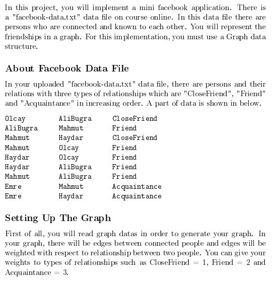 Solved In this project, you will implement a mini facebook | Chegg.com