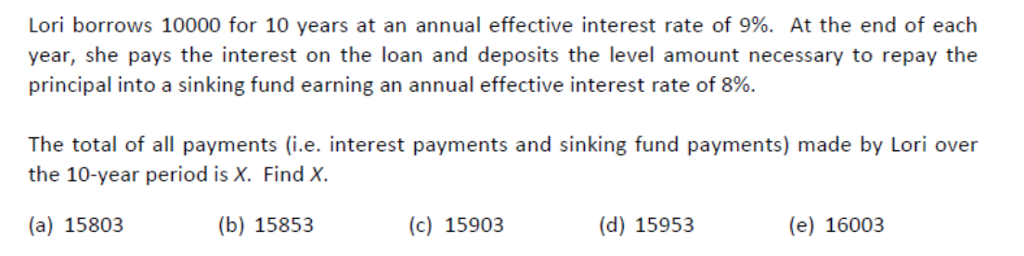 Solved Lori borrows 10000 for 10 years at an annual | Chegg.com