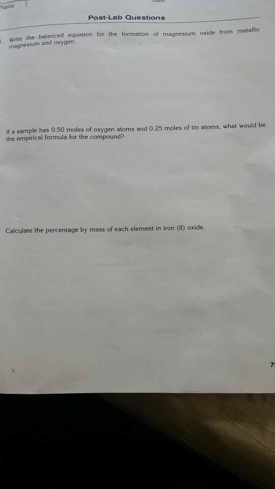 Solved Write the balanced equation for the formation of | Chegg.com