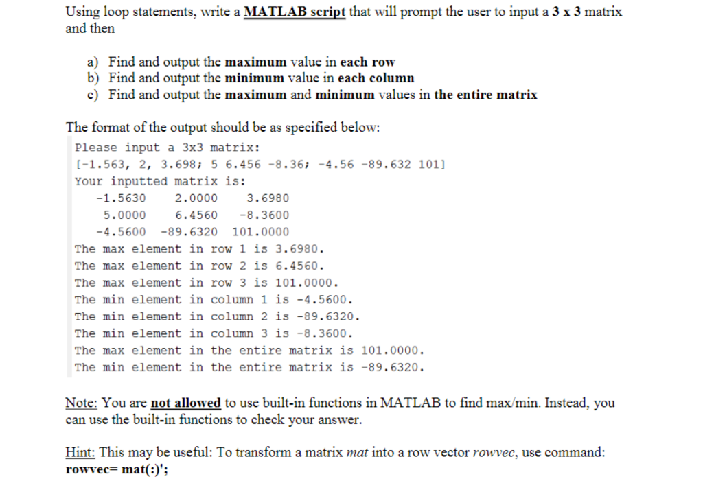 Solved Using loop statements write a MATLAB script that Chegg