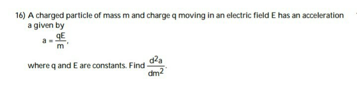 Solved 16 A Charged Particle Of Mass M And Charge Q Moving