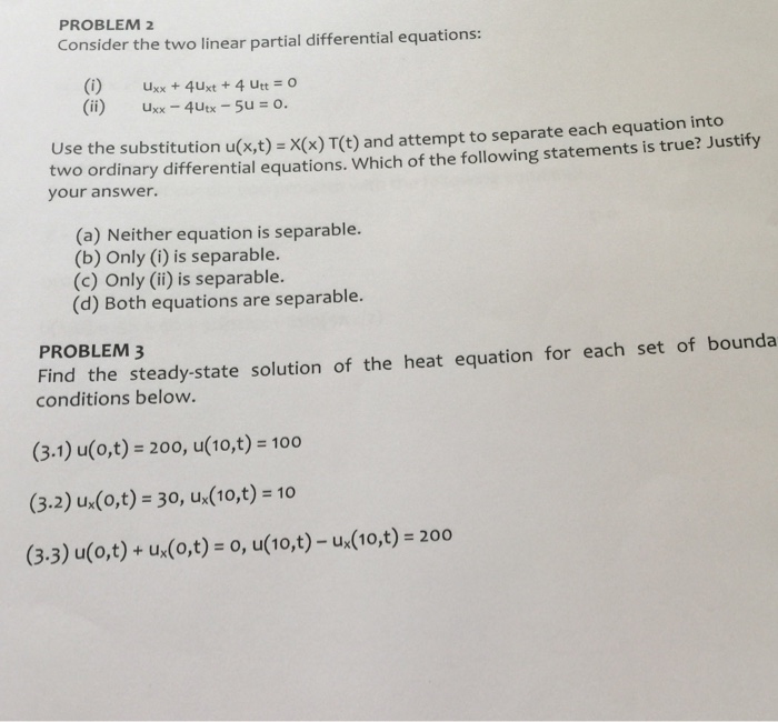 solved-consider-the-two-linear-partial-differential-chegg