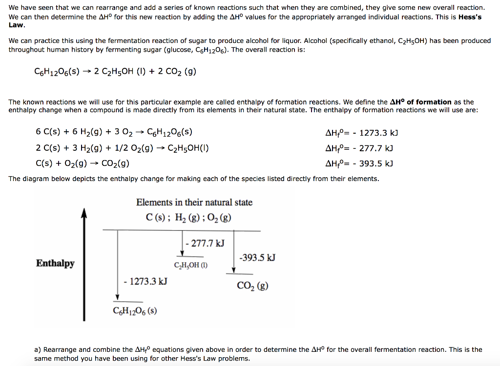 Solved B) As You Worked With Hess's Law In Part A, You Had | Chegg.com