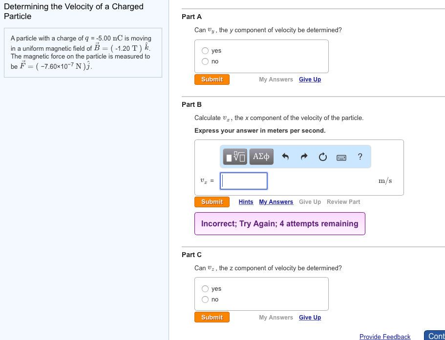 Solved Determining the Velocity of a Charged Particle A | Chegg.com