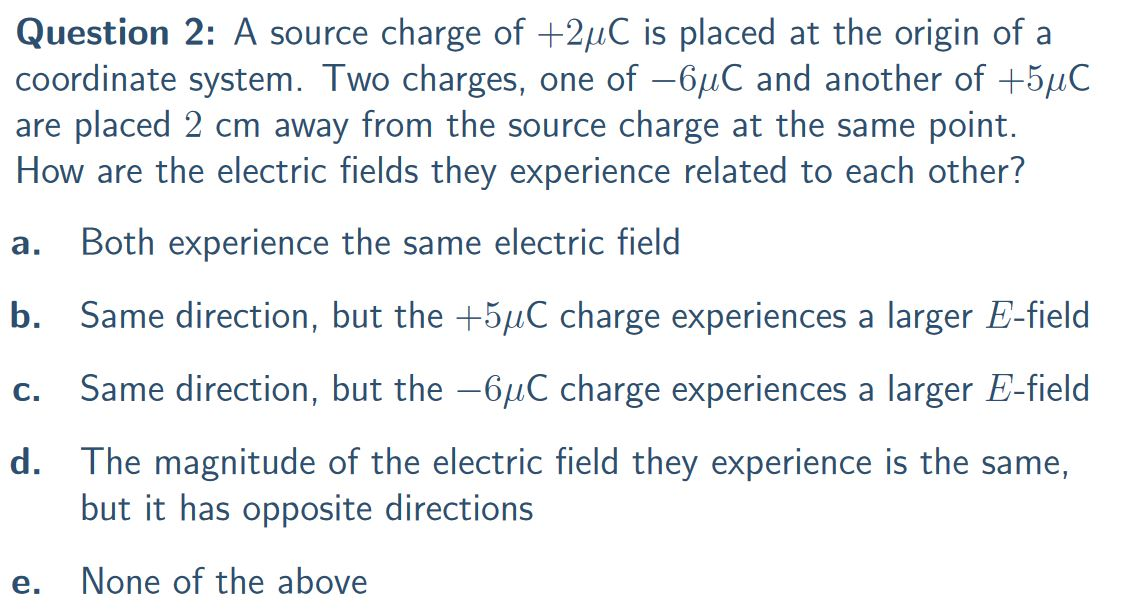 Solved A source charge of +2 C is placed at the origin of a | Chegg.com