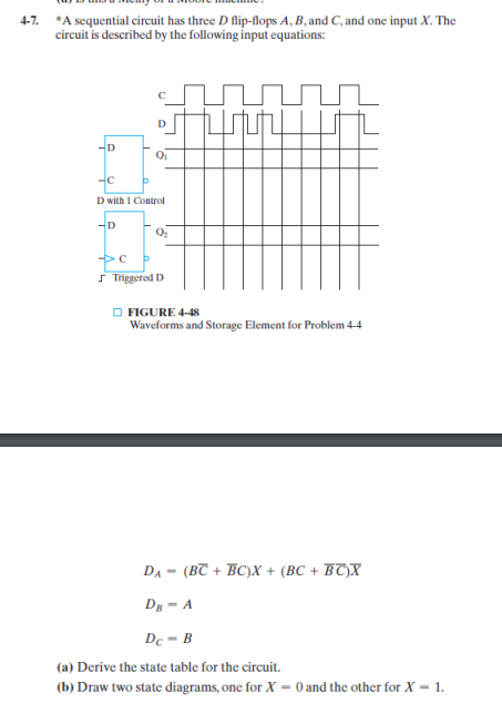 Solved A Sequential Circuit Has Three D Flip-flops A, B, And | Chegg.com