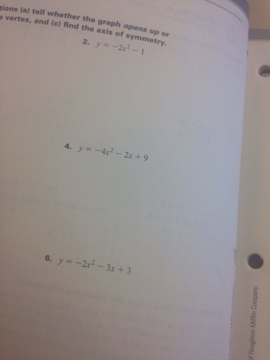 solved-find-the-axis-of-symmetry-y-2x-2-1-y-4x-2-chegg