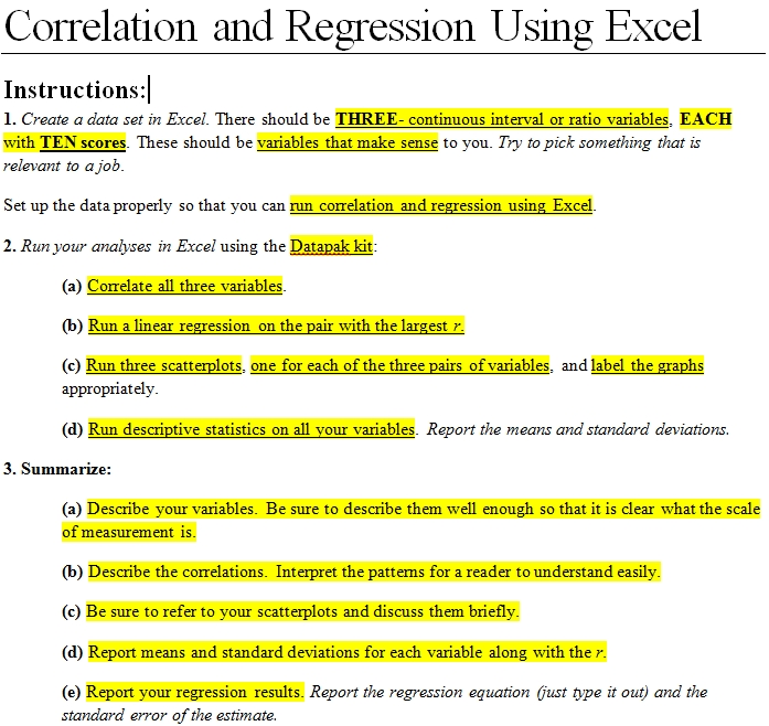 create-a-data-set-in-excel-there-should-be-three-chegg