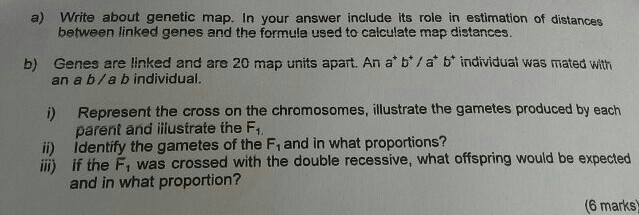 Solved Help please! Genetic mapping | Chegg.com