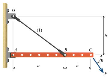 Solved Rigid bar ABC is supported by a pin at bracket A and | Chegg.com