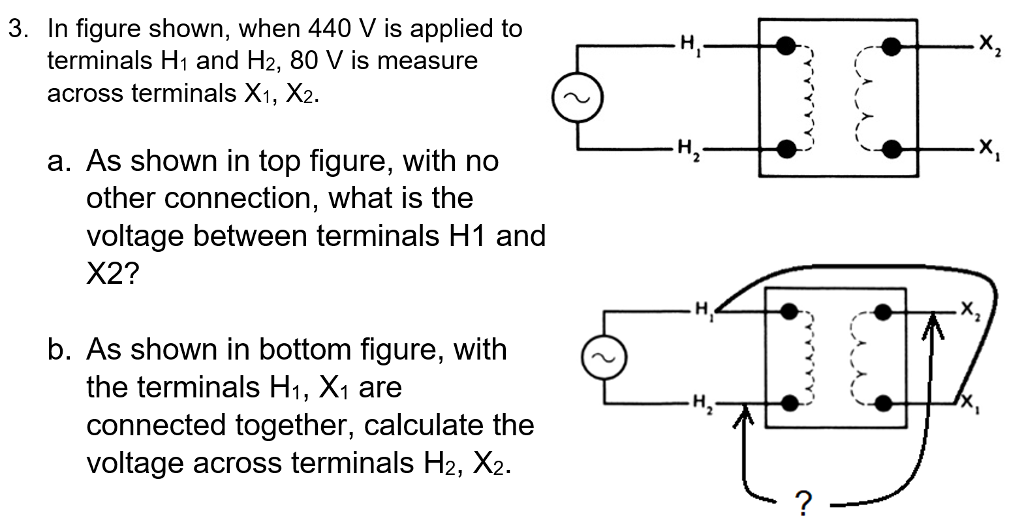 Solved 3. In figure shown, when 440 V is applied to