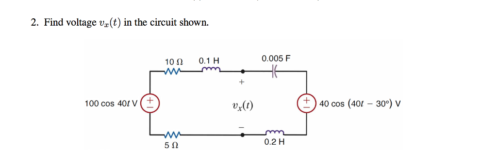 Solved Find Voltage Upsilon X T In The Circuit Shown