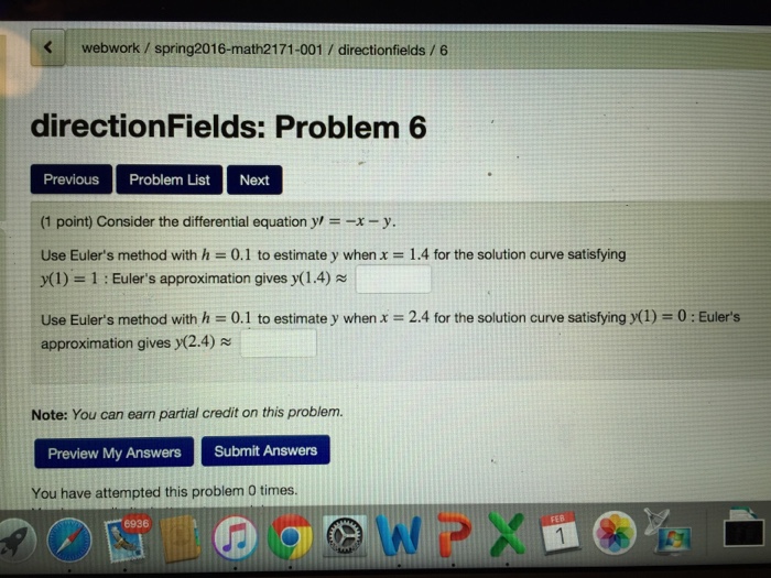 Solved Consider The Differential Equation Y x Y Use Chegg