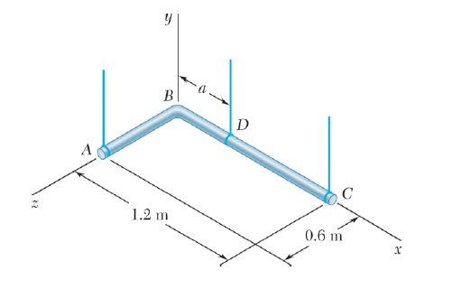 Solved Two steel pipes AB and BC, each having a mass per | Chegg.com