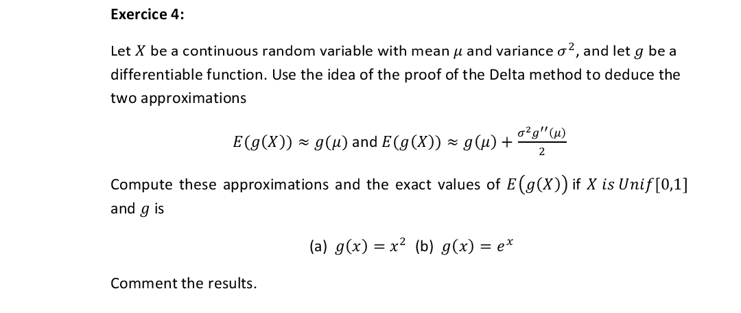 Solved Let X be a continuous random variable with mean mu | Chegg.com