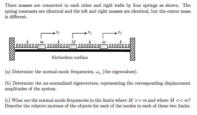 Solved Three Masses Are Connected To Each Other And Rigid | Chegg.com