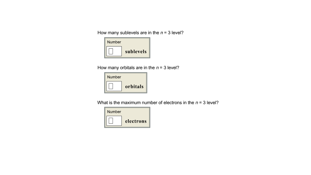 max number of electrons in the n 3 level