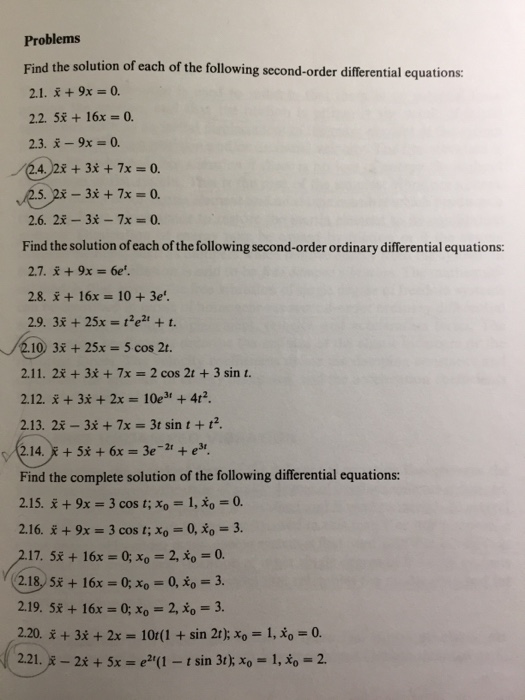 Solved Find the solution of each of the following | Chegg.com