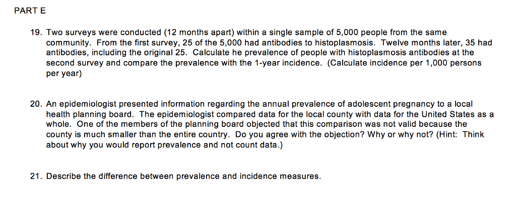 Solved Two surveys were conducted (12 months apart) within a | Chegg.com