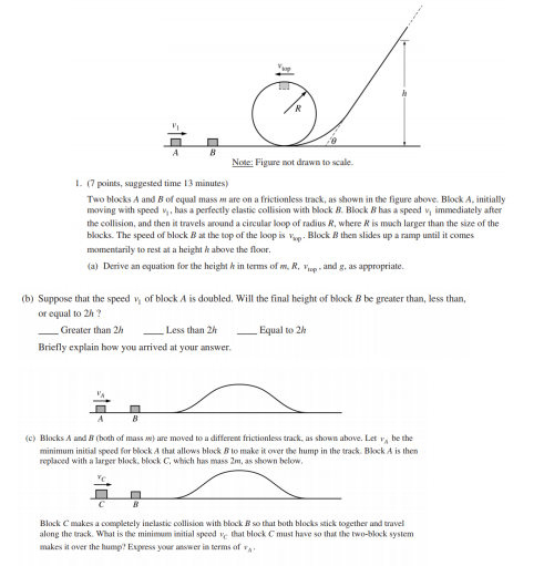 Solved 8 Note: Figure not drawn to scale 1. (7 points, | Chegg.com