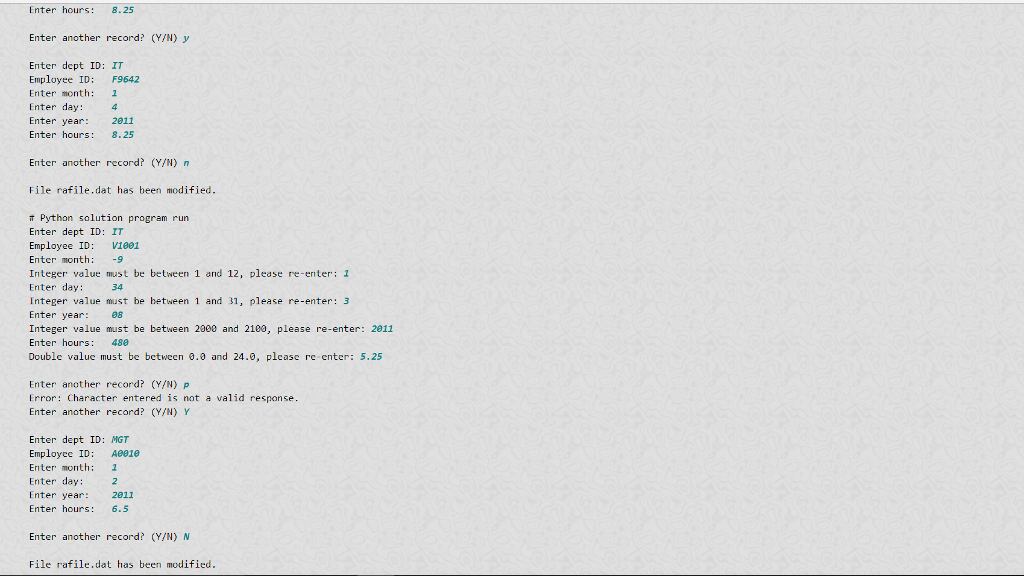 Objectives .Create an input loop to enter data .Stop | Chegg.com