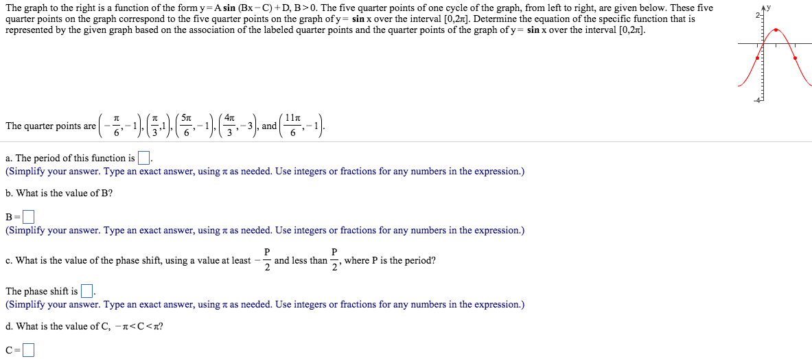 Solved The graph to the right is a function of the form y = | Chegg.com